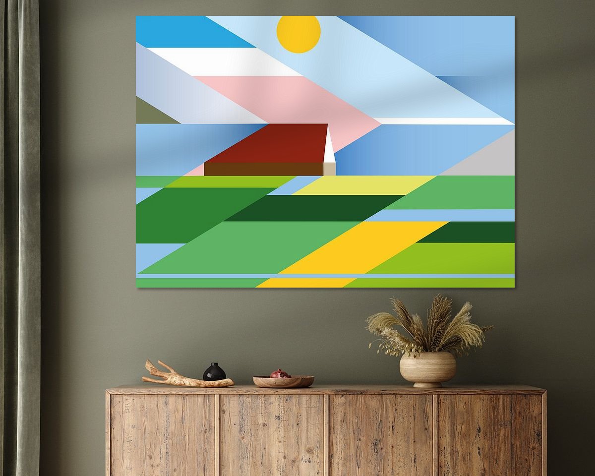 Voorbeeld van het werk in een kamer