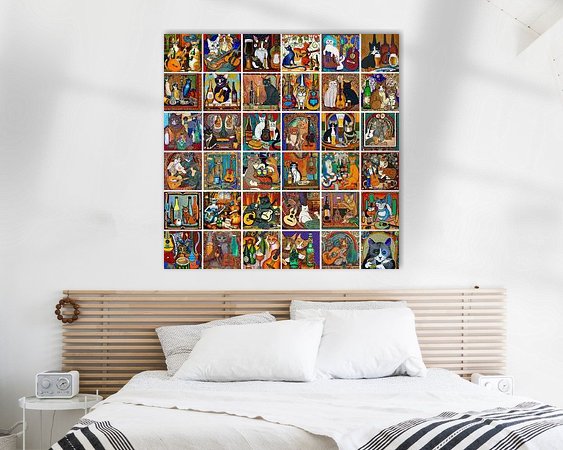 Voorbeeld van het werk in een kamer