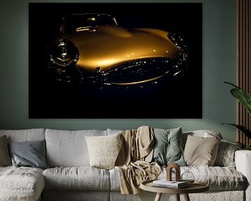 gouden Jaguar E Type van Dieter Walther