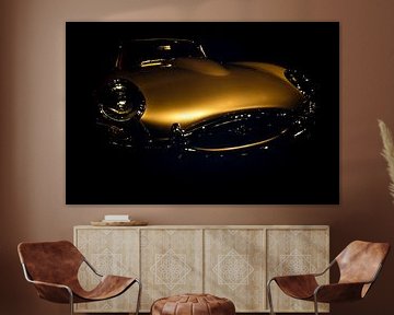 golden Jaguar E Type by Dieter Walther