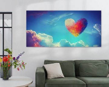 cœur coloré dans les nuages, Art Illustration sur Animaflora PicsStock