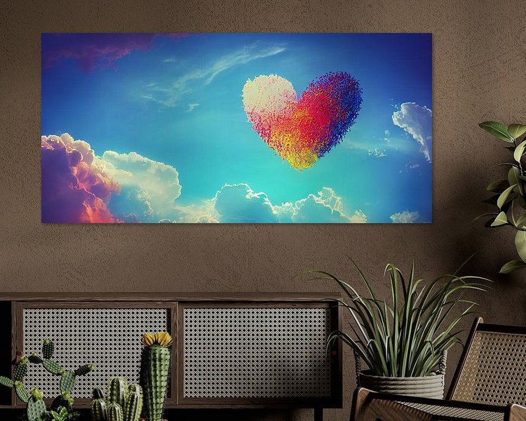 Voorbeeld van het werk in een kamer