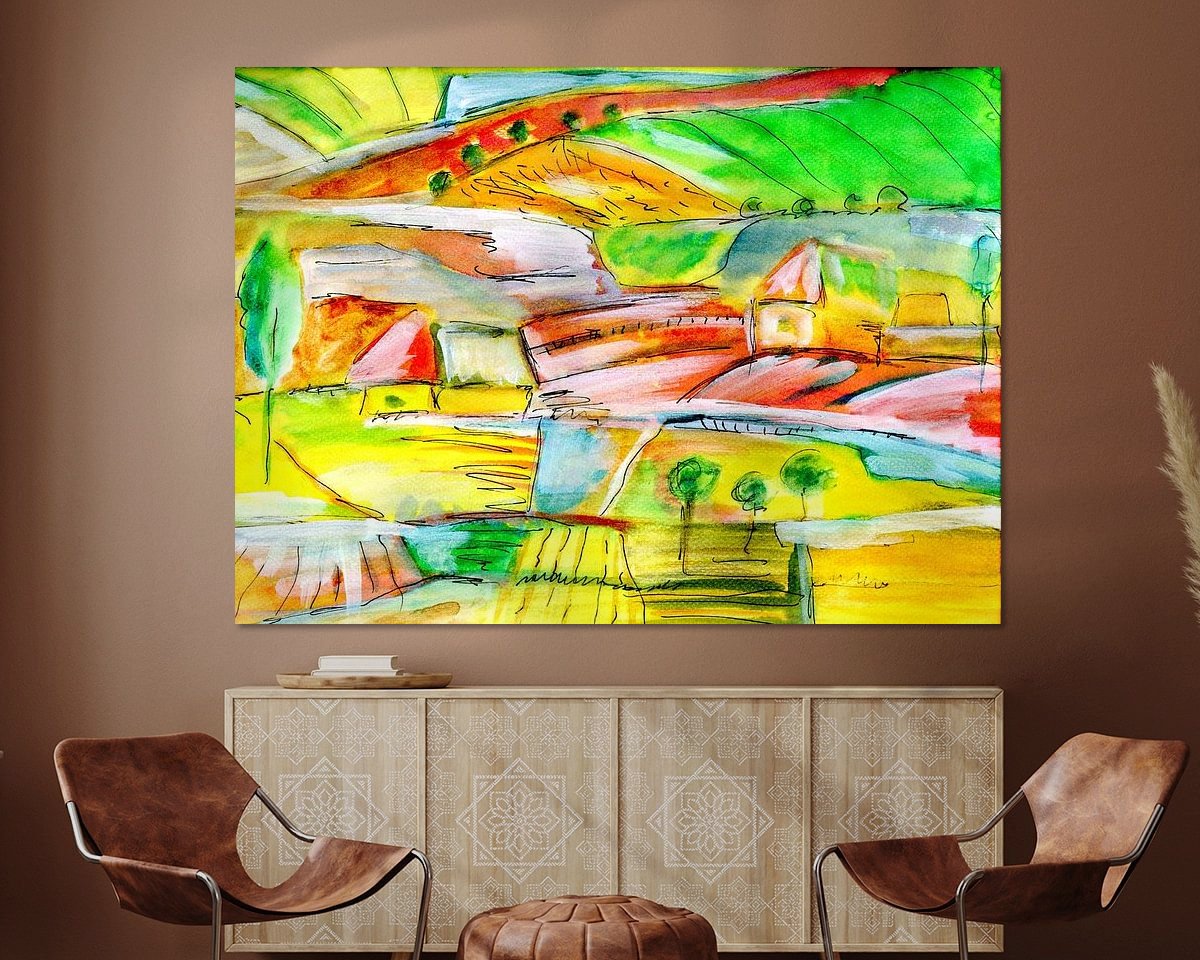 Voorbeeld van het werk in een kamer
