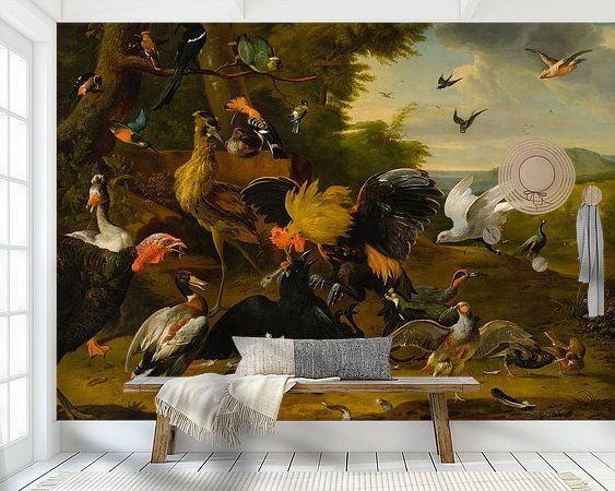 Voorbeeld van het werk in een kamer