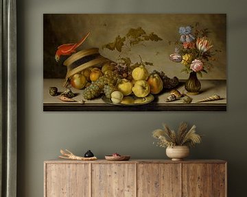 Stilleven met fruit en bloemen, Balthasar van der Ast