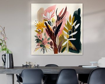 Botanical flower scene van Bianca ter Riet