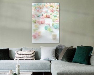 Mini spekkies in pastel kleuren food photography  art print - licht en zomers