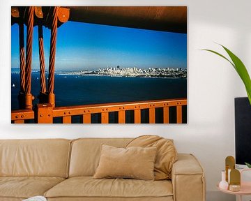 Golden Gate Bridge en de skyline van San Francisco van Dieter Walther