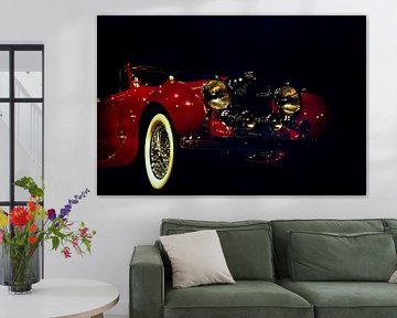 Vintage car in red by Dieter Walther