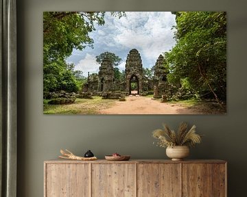 Entrance to Angkor Wat Cambodia by Rick Van der Poorten