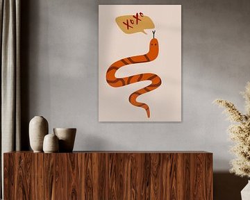 Illustration snake xoxo by Studio Allee