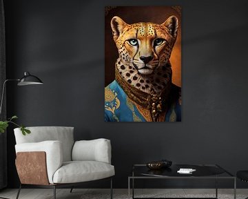 Klassiek portret van een Cheeta van Vlindertuin Art