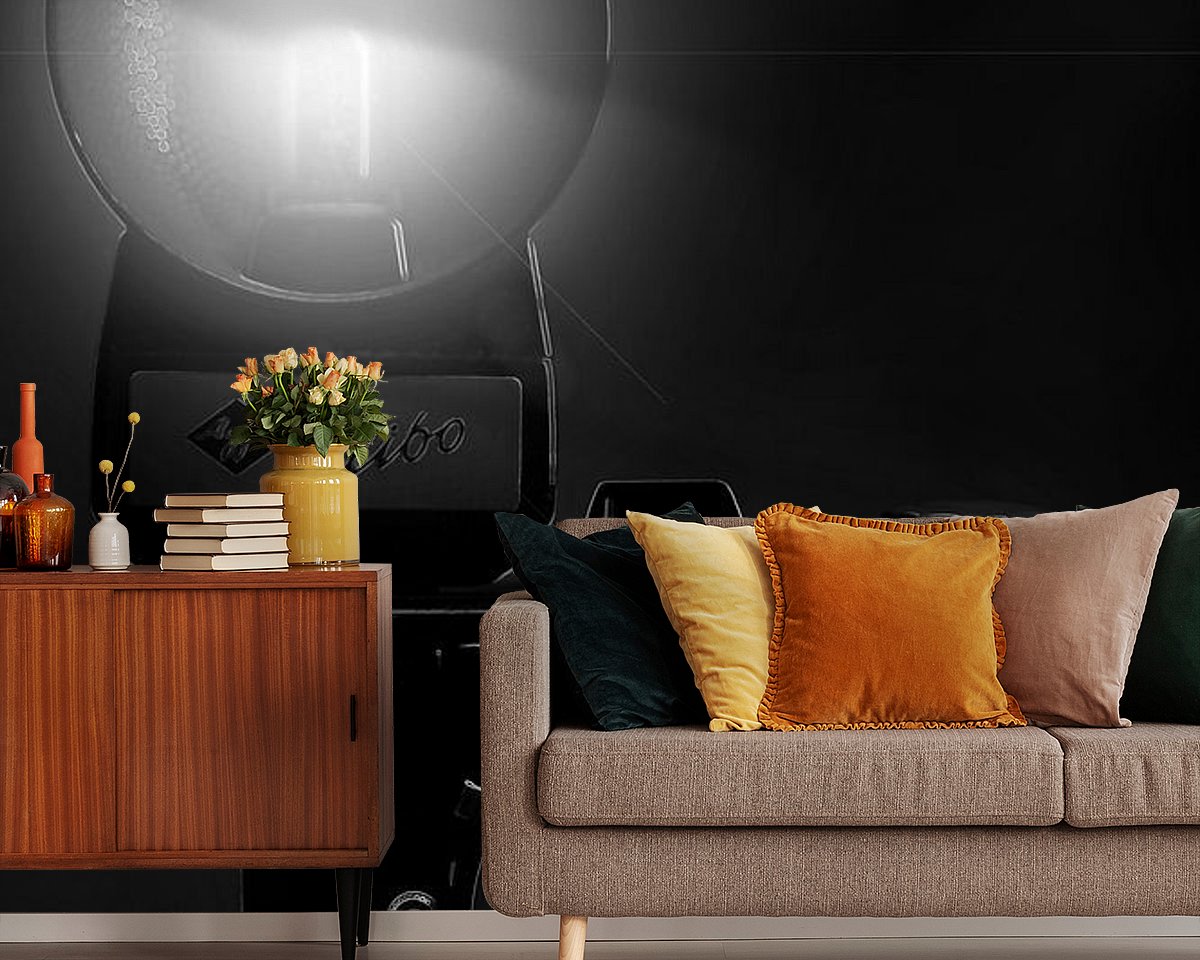 Voorbeeld van het werk in een kamer