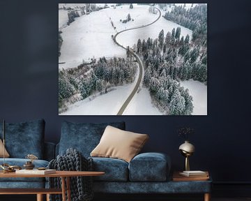 Winterlandschaft mit Straße von Mustafa Kurnaz