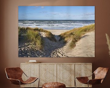 Duinopgang naar het strand van Texel van Lisanne Storm