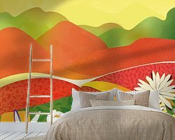 Voorbeeld van het werk in een kamer