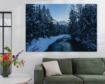 Winterlandschap in de Alpen van Studio Nieuwland
