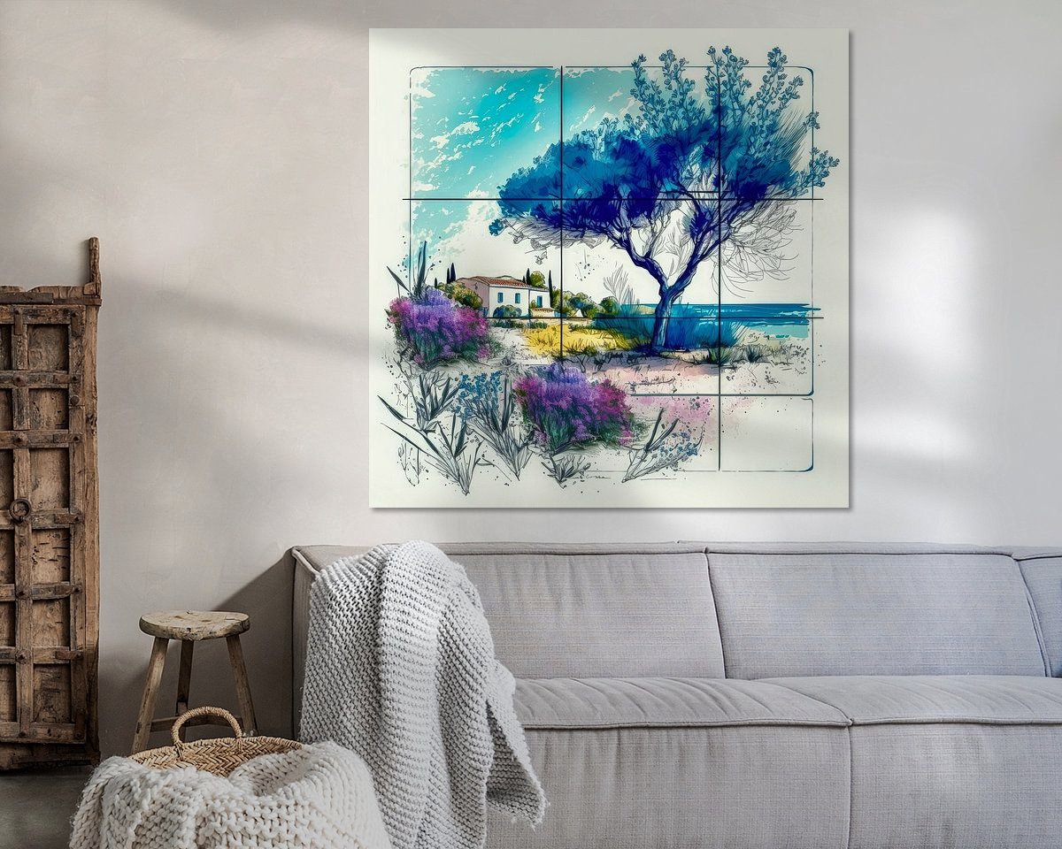 Voorbeeld van het werk in een kamer