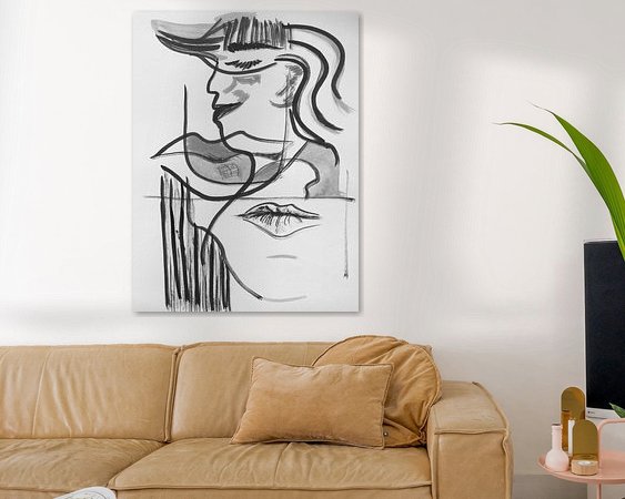 Voorbeeld van het werk in een kamer