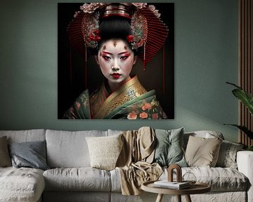Porträt einer Geisha von Carla van Zomeren