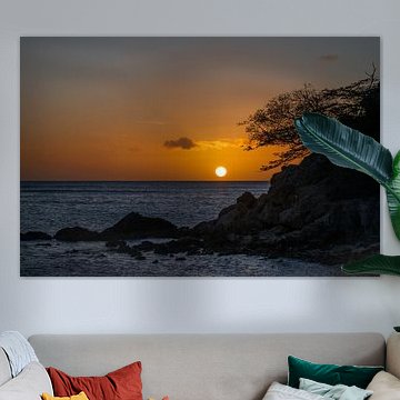 Curaçao - zonsondergang - Sint Michielsbaai - The Niffo Huts