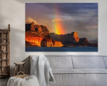 Rainbow over Padre Bay, Lake Powell by Henk Meijer Photography
