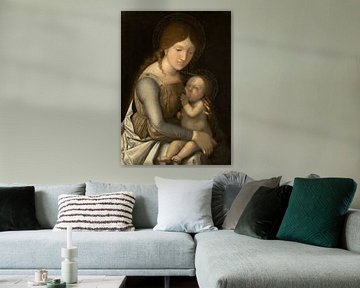 Madonna mit Kind, Kreis von Andrea Mantegna (möglicherweise Correggio)