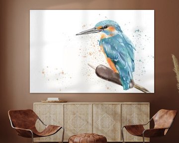 Ijsvogel watercoloring