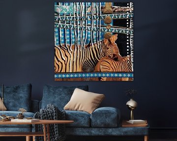 Zebra - Stripes of Africa - Collage uit mijn Art Journal van MadameRuiz