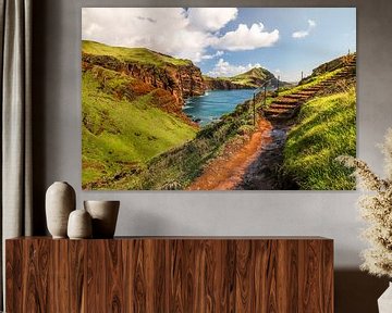 Malerischer Wanderweg auf der Ostspitze der Insel Madeira, Portugal von Raphael Koch