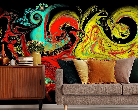 Voorbeeld van het werk in een kamer