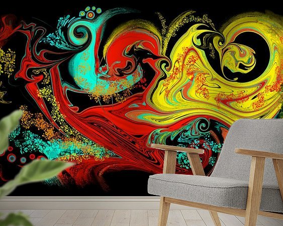 Voorbeeld van het werk in een kamer