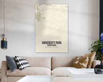 Vintage map of University Park (Pennsylvania), USA. by Rezona