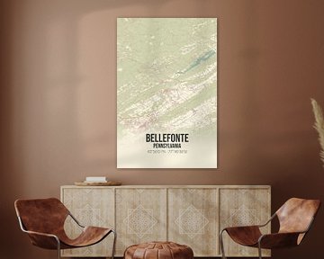 Vintage map of Bellefonte (Pennsylvania), USA. by Rezona