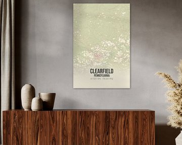 Vintage map of Clearfield (Pennsylvania), USA. by Rezona