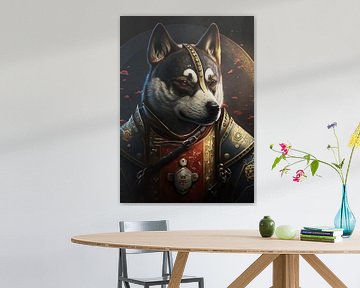 Dog Samurai Cute sur WpapArtist WPAP Artist