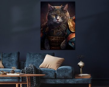 Cat Samurai Leading War von WpapArtist WPAP Artist