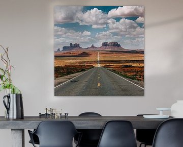 Highway 163 naar Monument Valley van Henk Meijer Photography