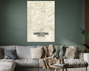 Vintage landkaart van Hummelstown (Pennsylvania), USA. van Rezona