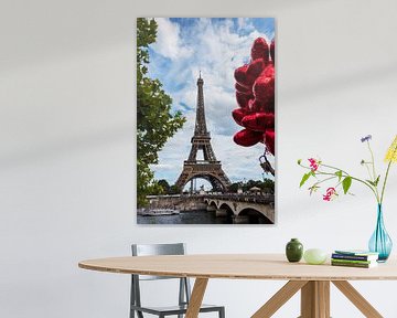 De romantische Eiffeltoren in Parijs van Blond Beeld
