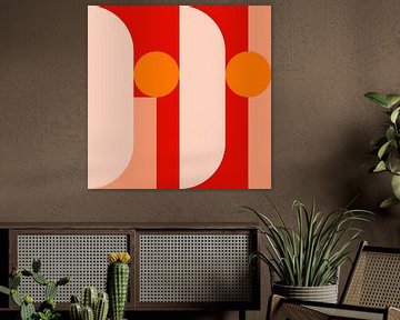 Funky retro geometric 4. Modern abstract art in bright colors. by Dina Dankers
