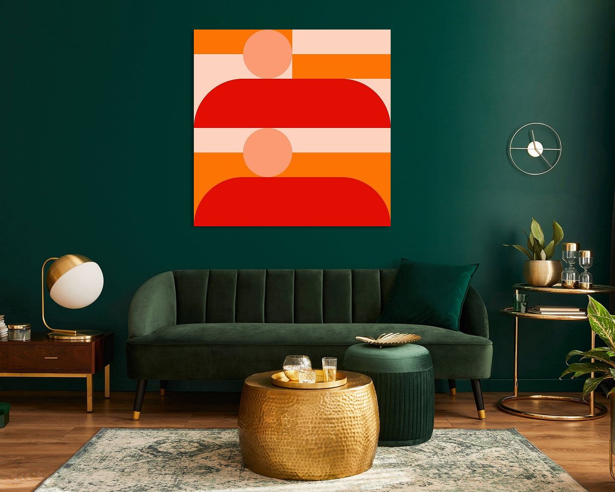 Voorbeeld van het werk in een kamer