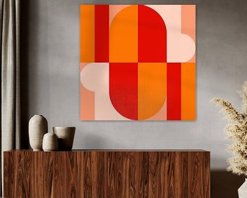 Funky rétro géométrique 8. Art abstrait moderne aux couleurs vives. sur Dina Dankers