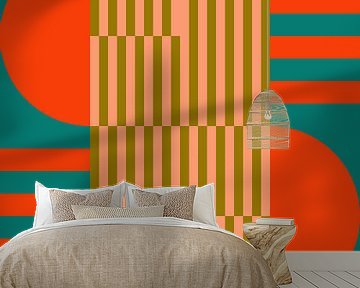 Funky retro geometric 18. Modern abstract art in bright colors. by Dina Dankers