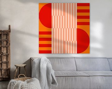 Flippige geometrische Retro-Kunst 7_1. Moderne abstrakte Kunst in hellen Farben. von Dina Dankers