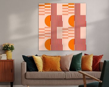 Funky retro geometric 9_1. Modern abstract art in bright colors. by Dina Dankers