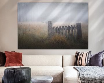 Forest photography "the little fence in the field" by Björn van den Berg