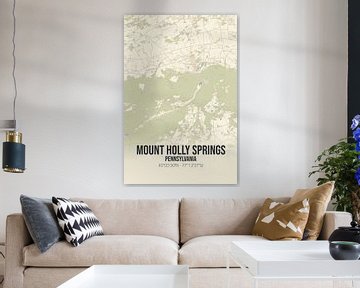 Vintage landkaart van Mount Holly Springs (Pennsylvania), USA. van Rezona