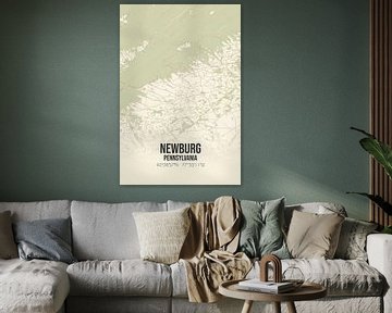 Vintage landkaart van Newburg (Pennsylvania), USA. van Rezona