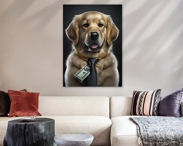 Golden Retrivier Honden Kartel Maffia van WpapArtist WPAP Artist